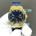 Swiss 7750 Audemars Piguet Royal Oak Offshore Blue Yellow Gold Ladies Clone Watch 